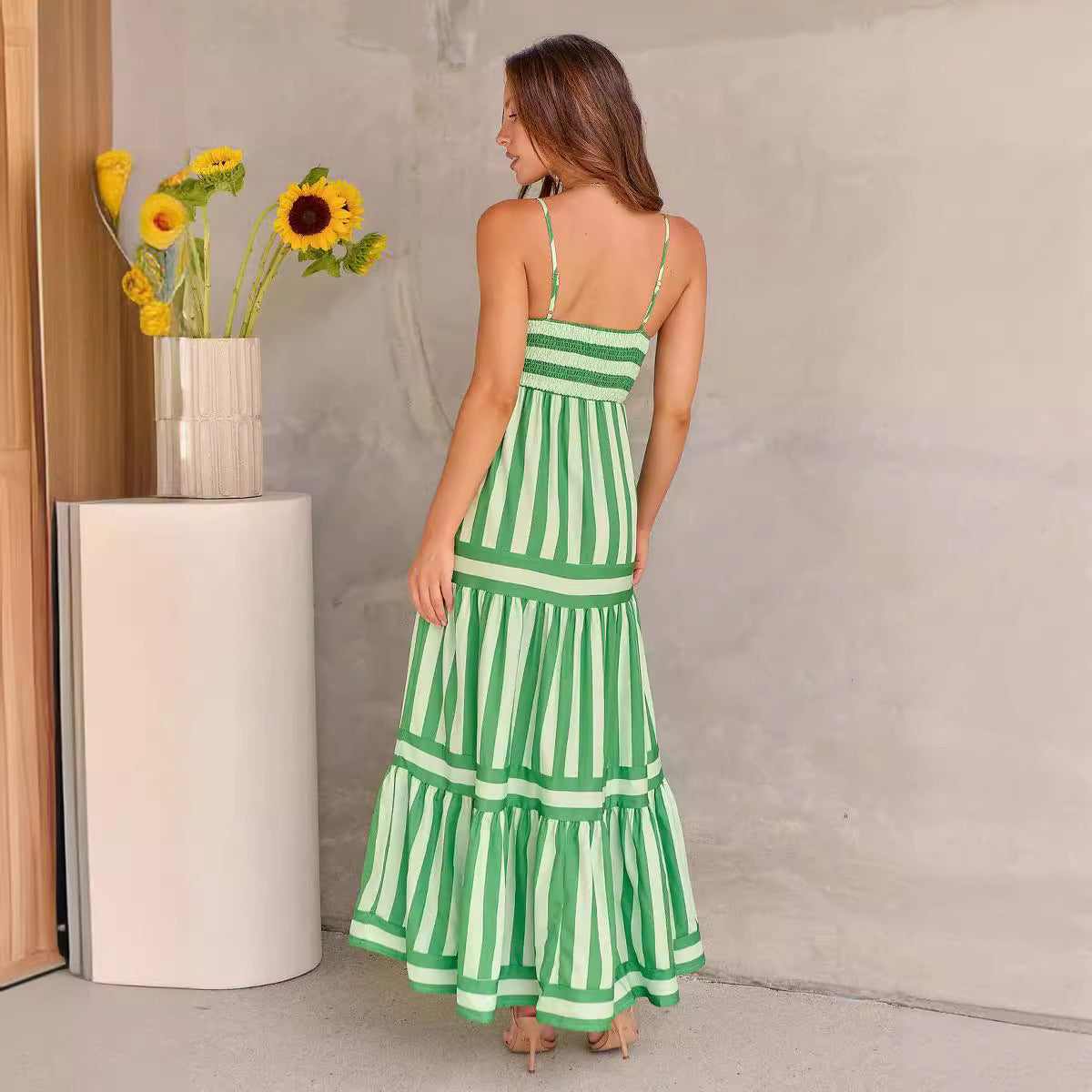 Marigold - Striped Maxi Dress