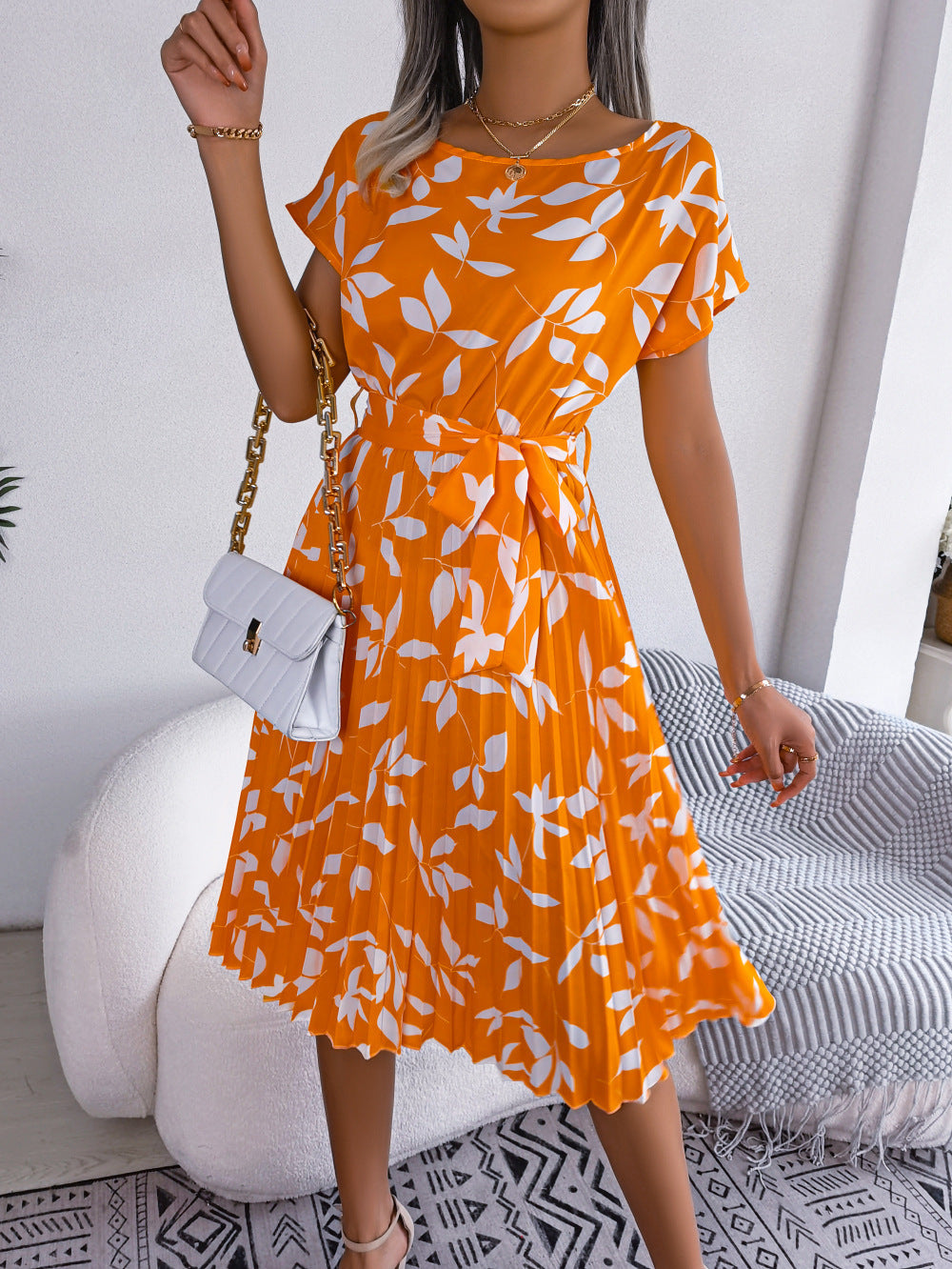 Lucia - Pleated Midi Dress