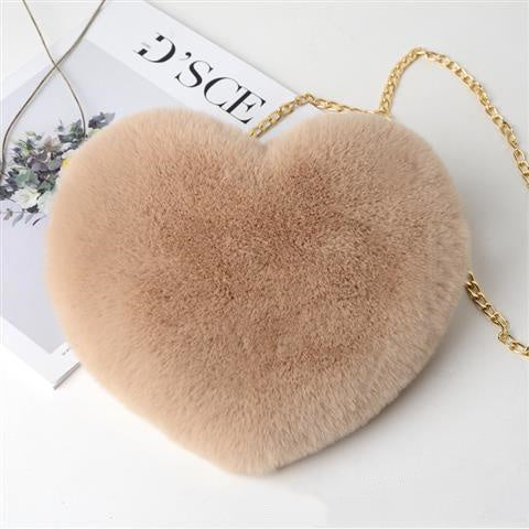 Amorette - Fuzzy Heart Bag