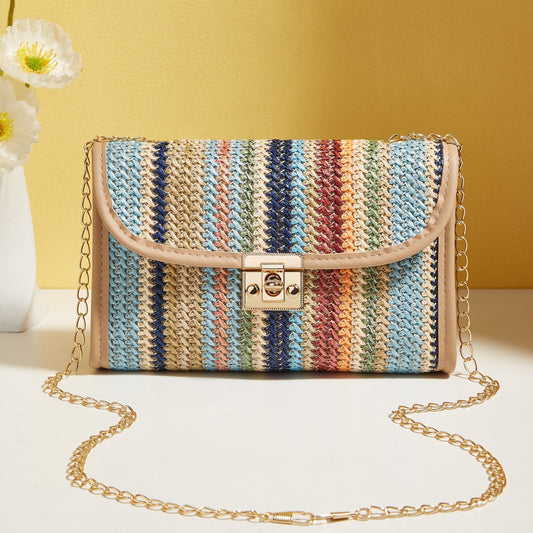 Capri - Woven Chain Clutch