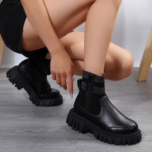 Arya - Knit Ankle Boots