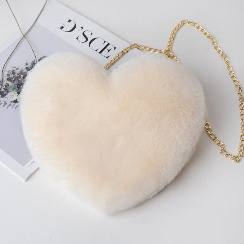 Amorette - Fuzzy Heart Bag