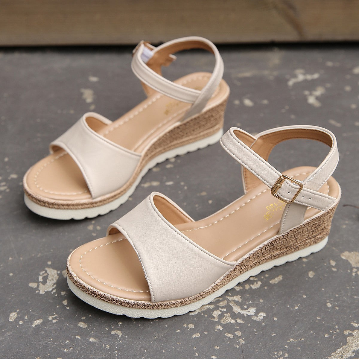 Amara - Woven Wedge Sandals